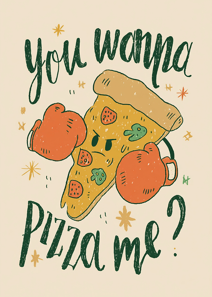 Wanna Pizza Me Boxing Pizza Slice