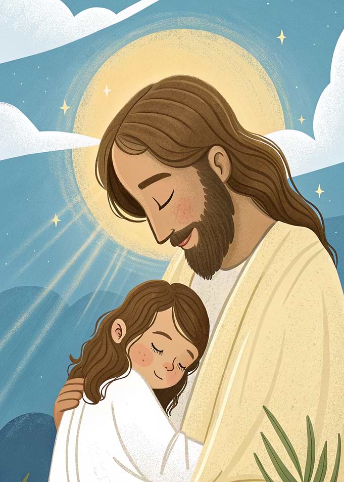 Jesus Hugging a Child