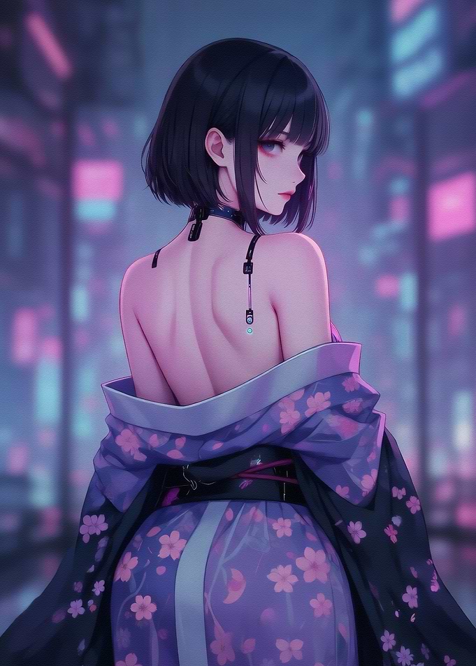 Anime Girl in Kimono