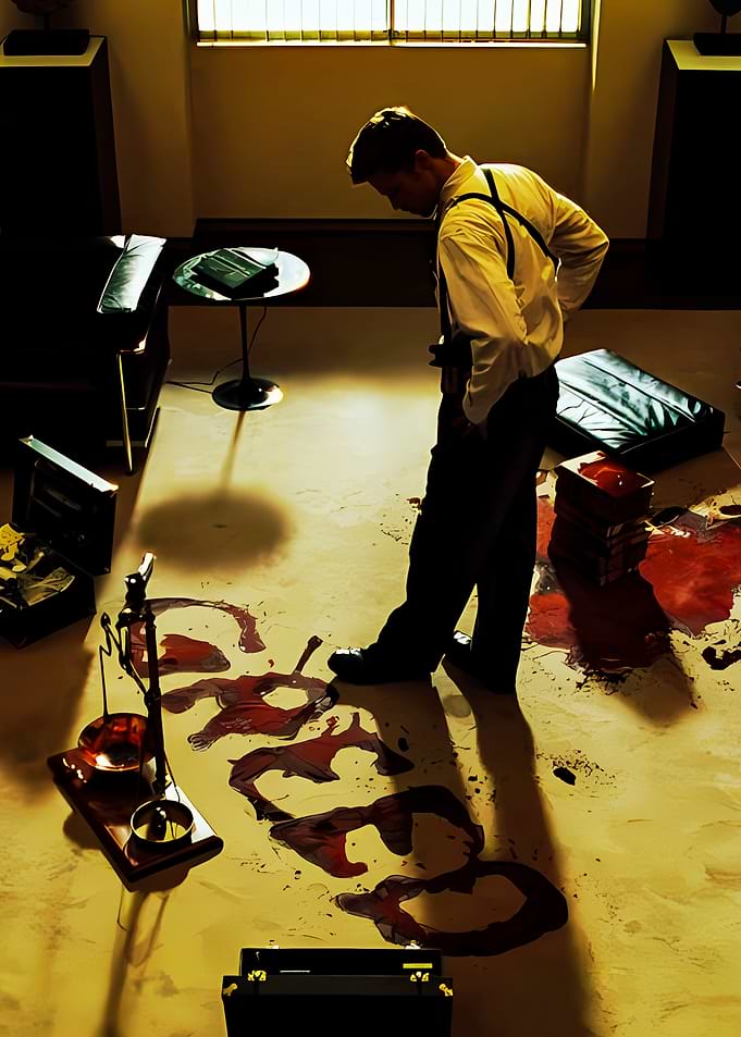 Detective Investigating Crime Scene
