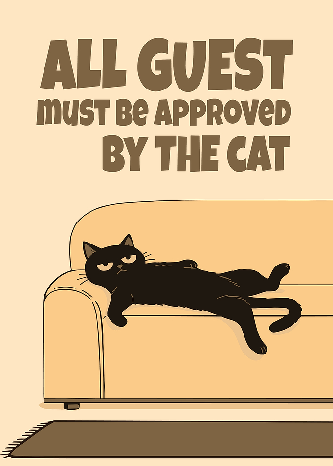 Cat Approved Guest Sign