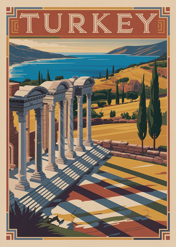 Vintage Turkey Travel Poster