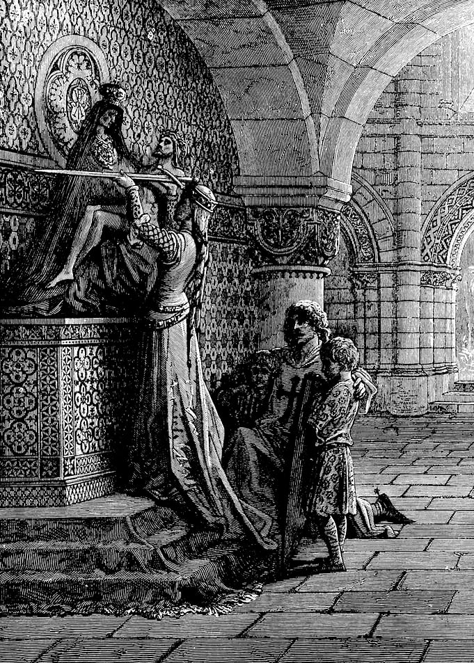 For the Defence of Christ Gustave Dore Crusades Engraving