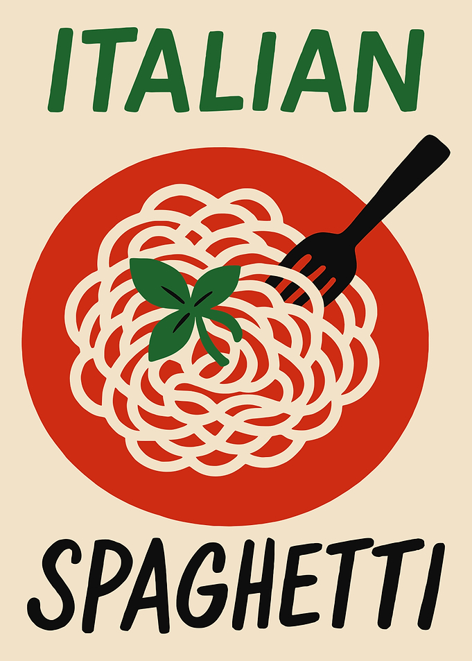 Italian Spaghetti Poster