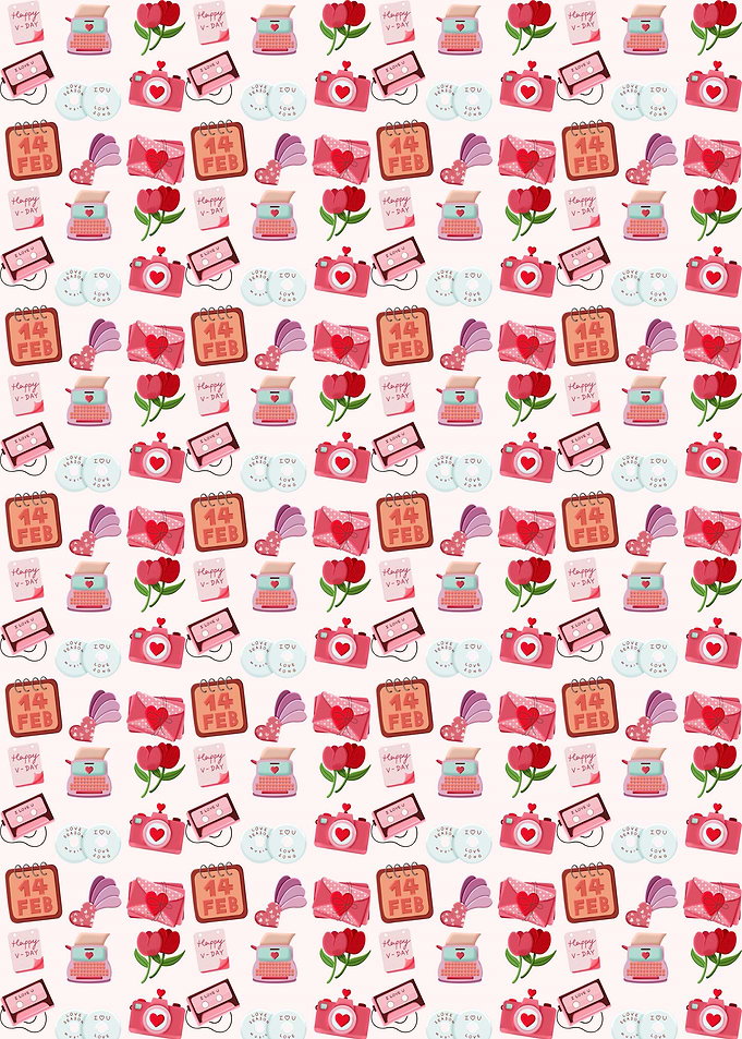 Valentine's Day Pattern with Icons