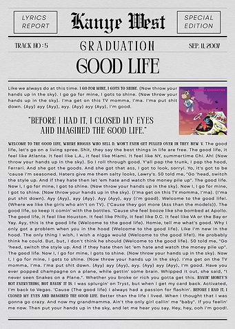 Kanye West Good Life