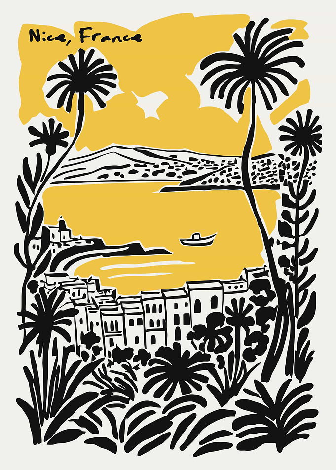 Nice, France Travel Poster
