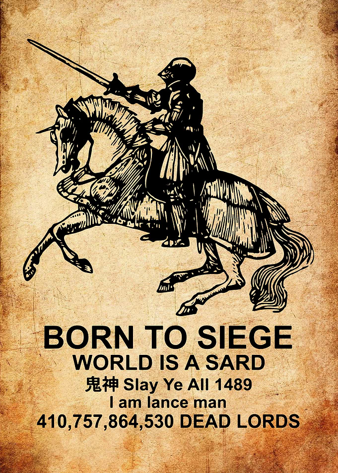 Knight on Horseback with Sword