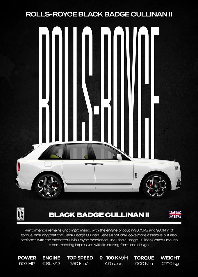 Rolls-Royce Black Badge Cullinan II Poster
