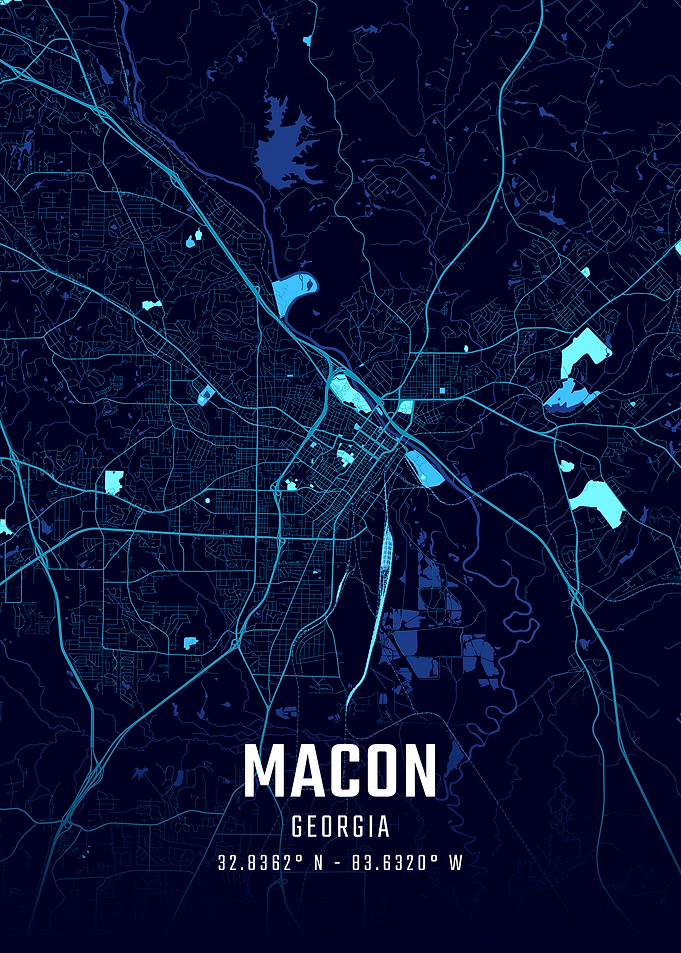 Macon Georgia Midnight City Map