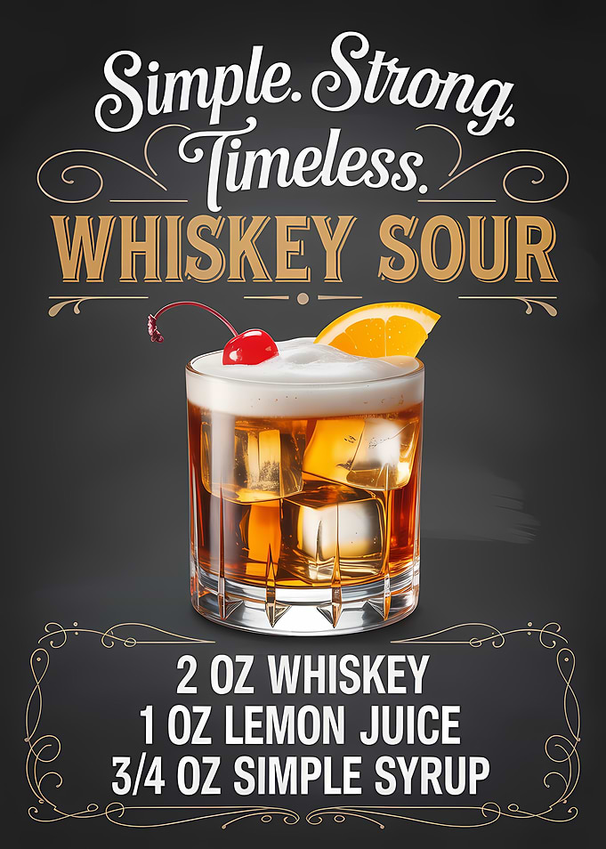 Whiskey Sour Cocktail Recipe