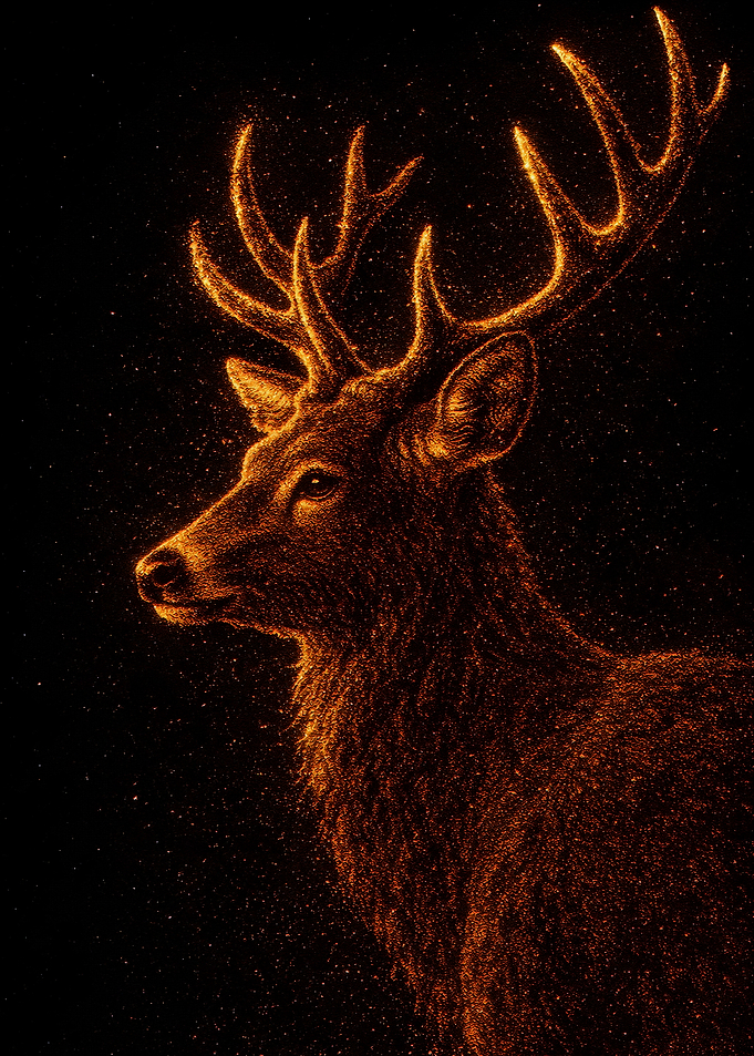 Golden Deer Portrait
