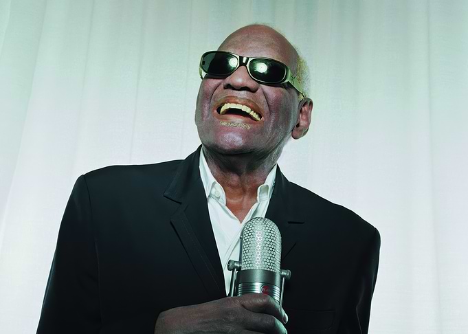 Ray Charles with Microphone