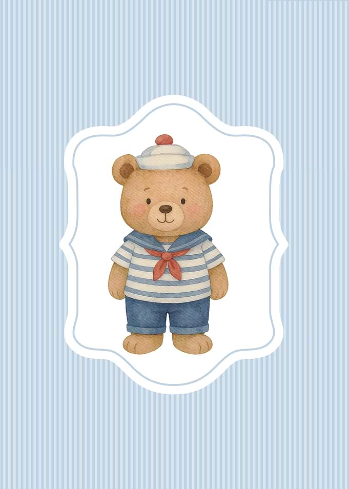 Cute Bear Sailor Illustration