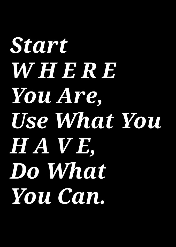 Inspirational Quote on Black Background