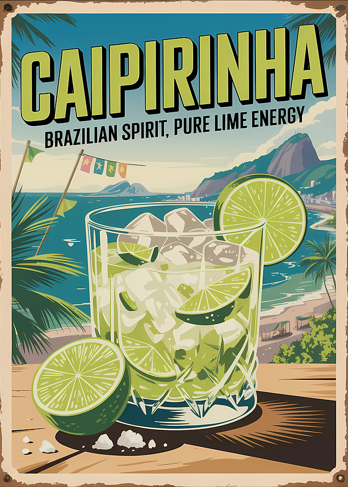 Caipirinha Cocktail Poster