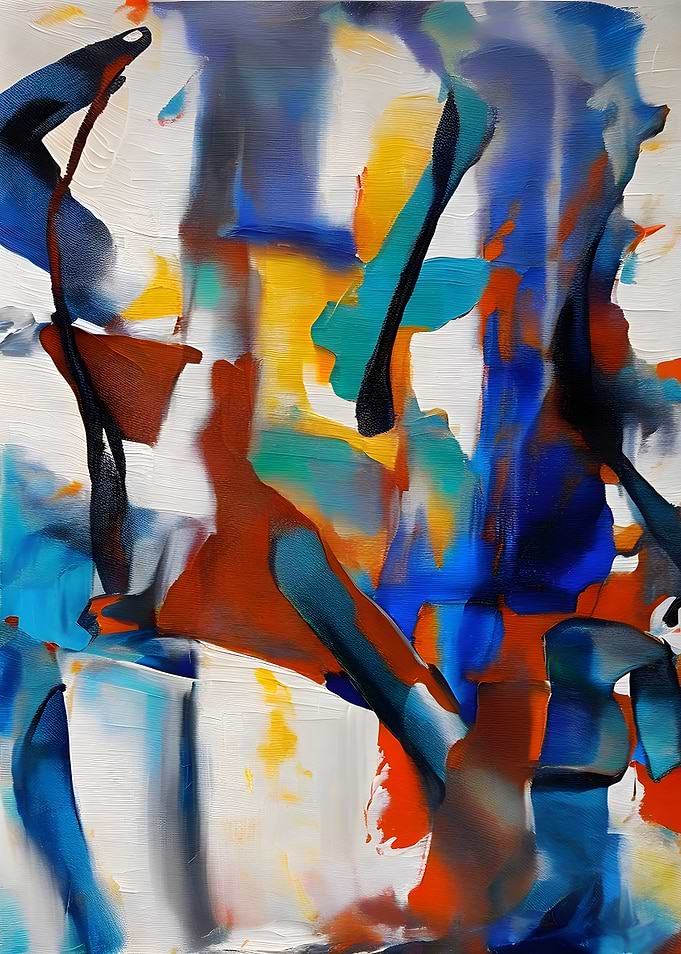 Vibrant Abstract Expressionist Painting