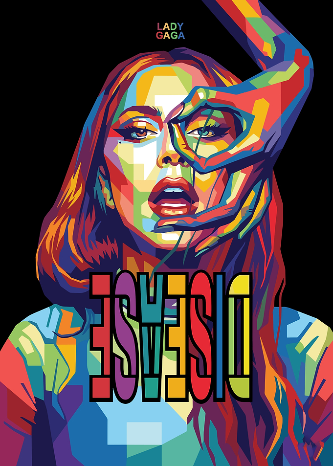Lady Gaga Pop Art Poster