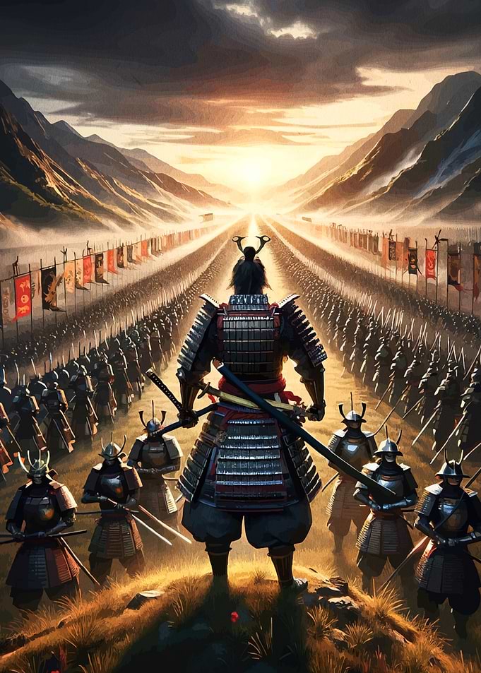 Samurai Army at Sunrise
