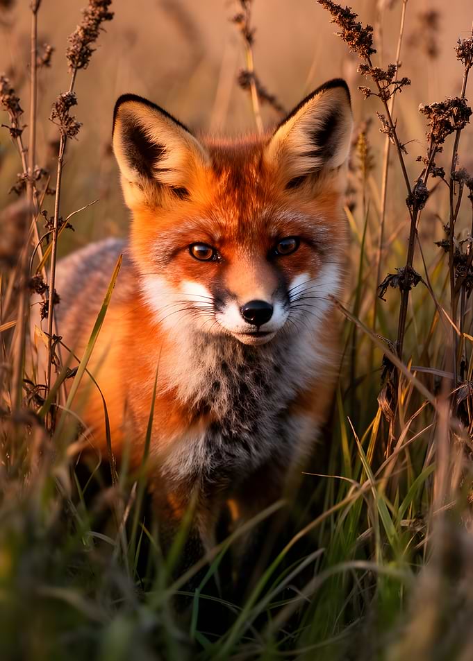 Red Fox in Tall Grass