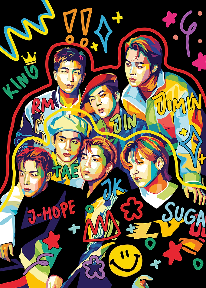 BTS Pop Art Portrait