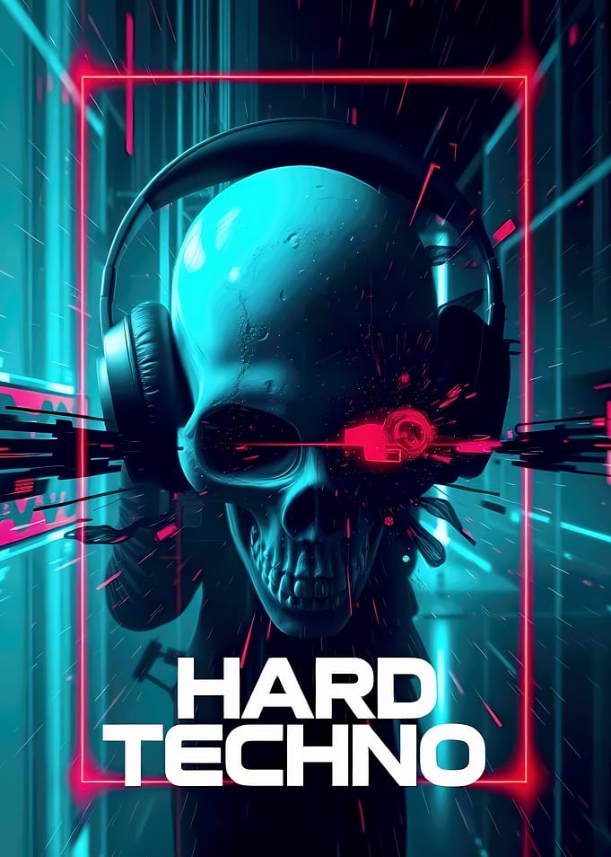 Hard Techno Skull Headphones