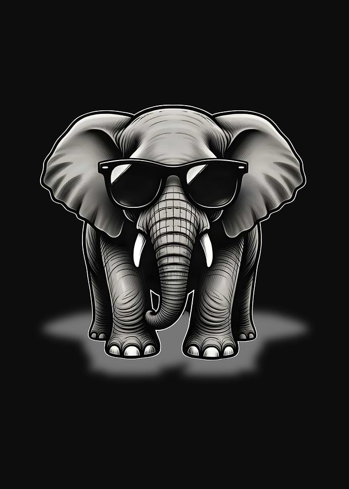 Cool Elephant Wearing Sunglasses