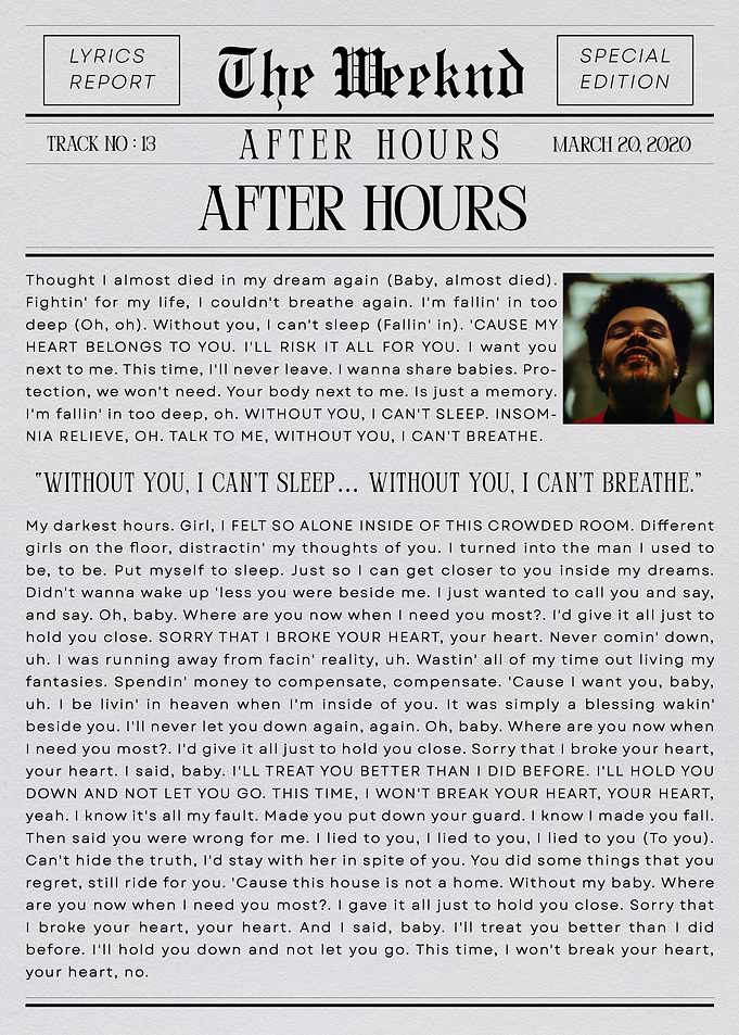 The Weeknd After Hours