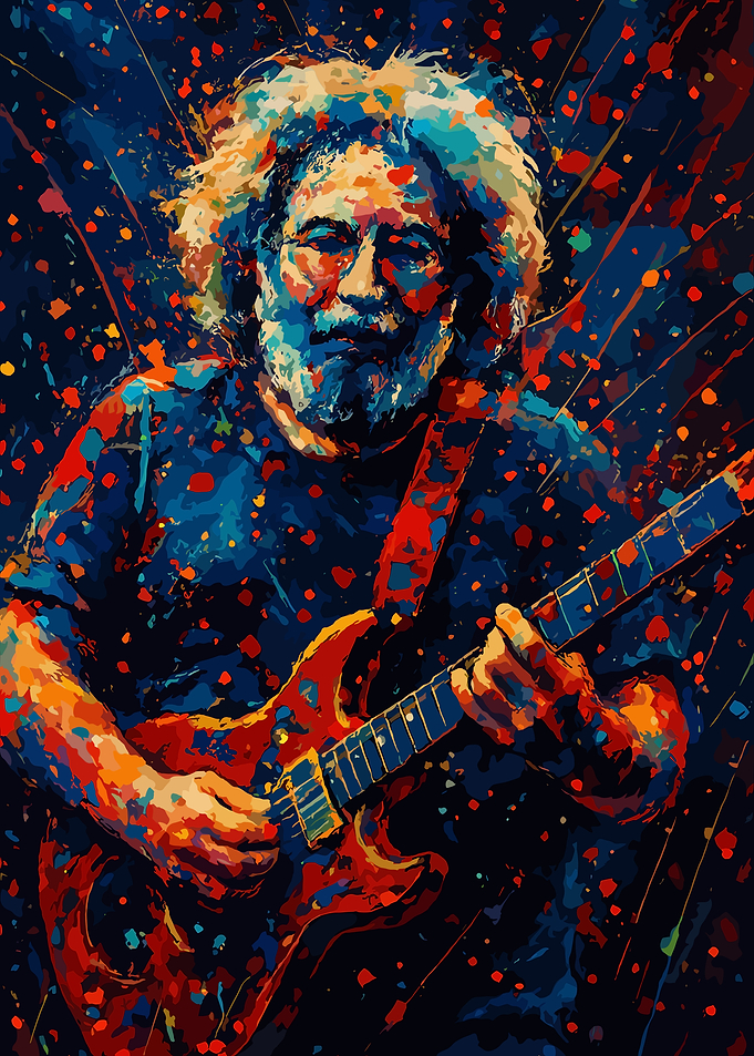 Jerry Garcia Abstract Guitar Portrait