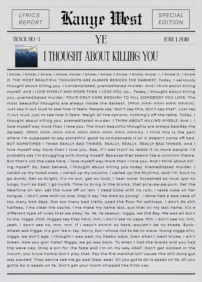 Kanye West I Thought About Killing You