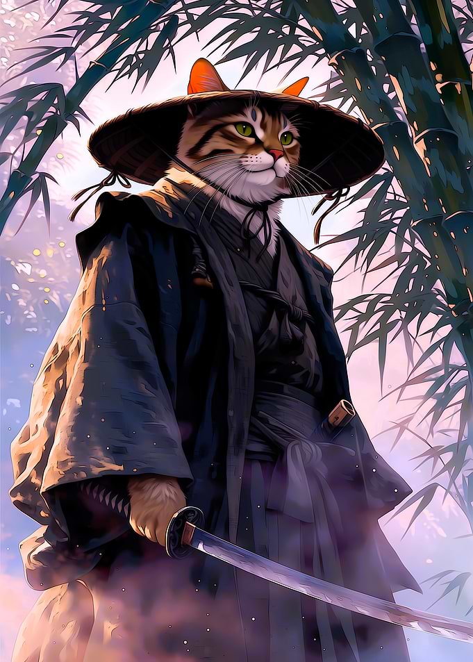 Samurai Cat Warrior