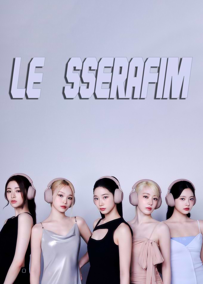 Le Sserafim with Headphones
