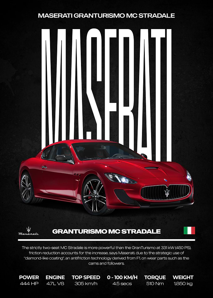 Maserati Granturismo MC Stradale Poster
