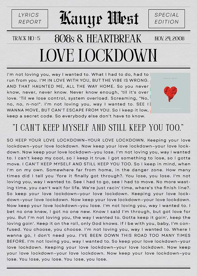 Kanye West Love Lockdown