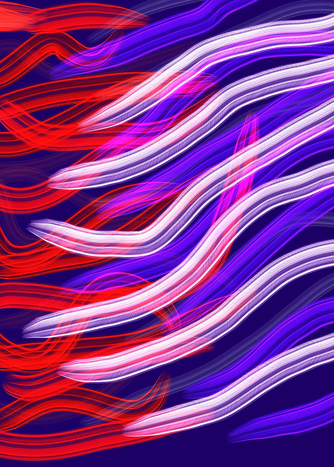 Abstract Red, White, and Blue Swirls