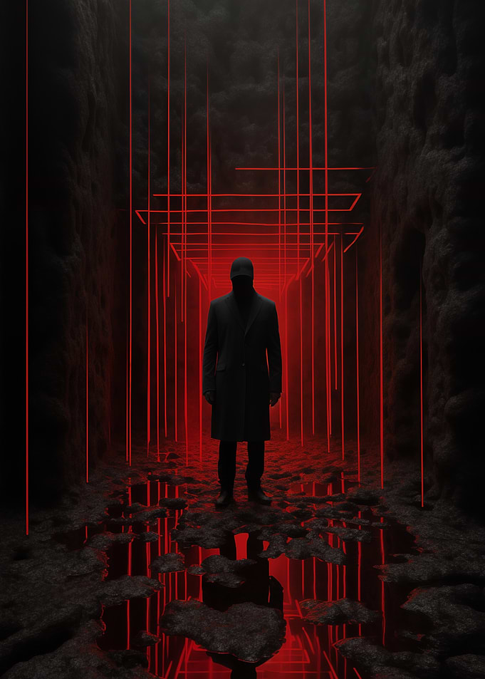 Mysterious Figure in Corridor