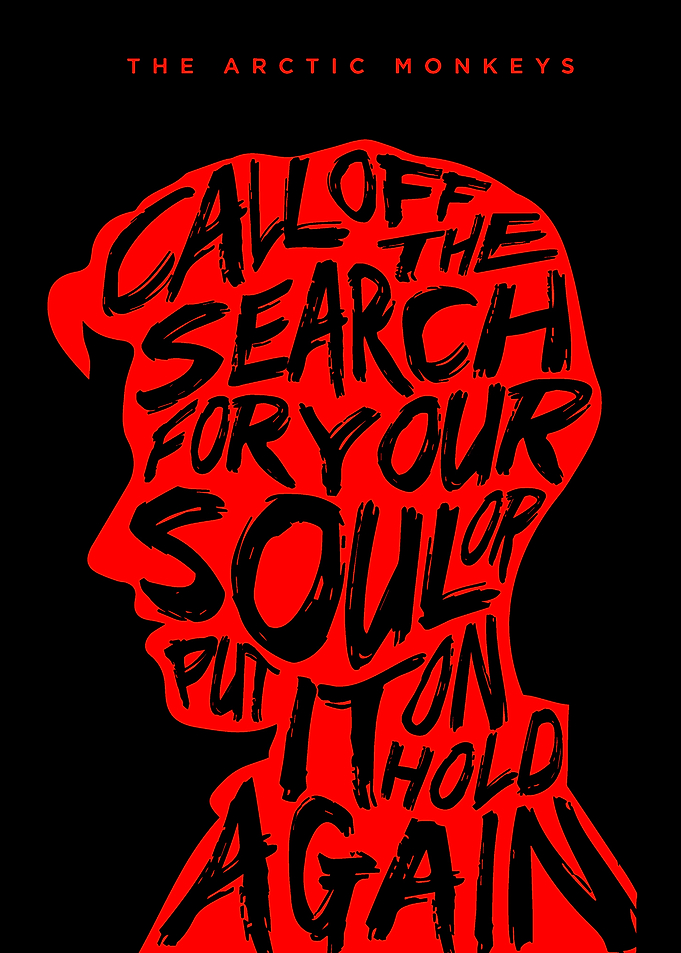 Arctic Monkeys Silhouette Text Art