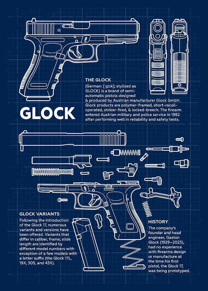 Glock Pistol Blueprint