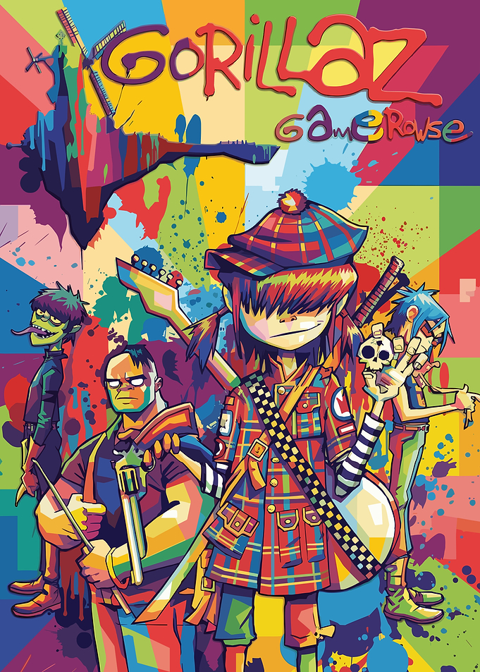 Gorillaz Game Over Poster