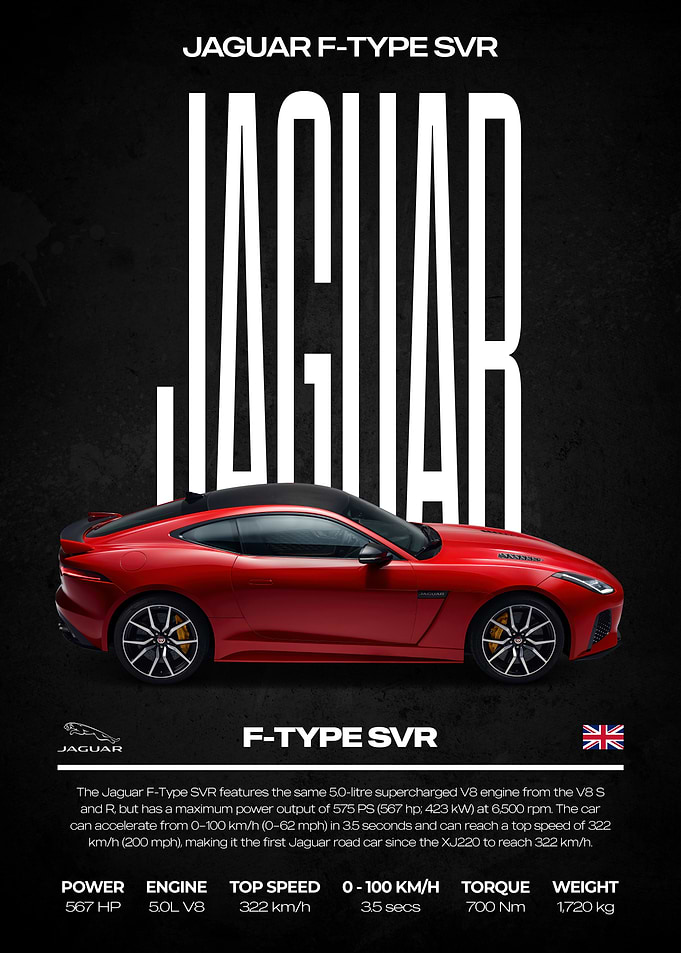 Jaguar F-Type SVR Poster