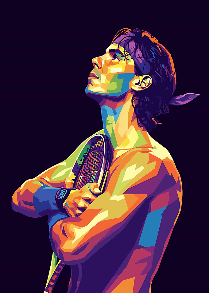 Rafael Nadal Pop Art Portrait