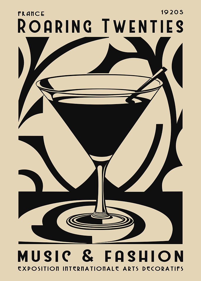 Roaring Twenties Music & Fashion Poster