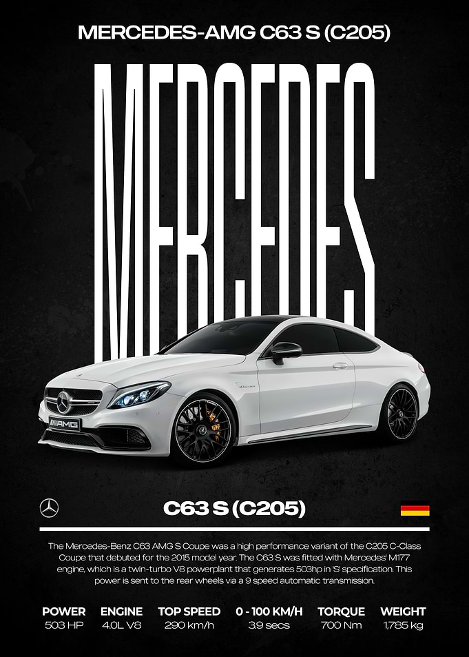 Mercedes-AMG C63 S Coupe Poster