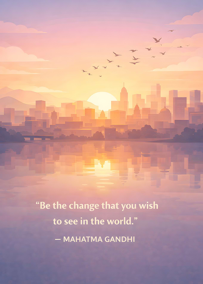 Inspirational Cityscape at Sunrise