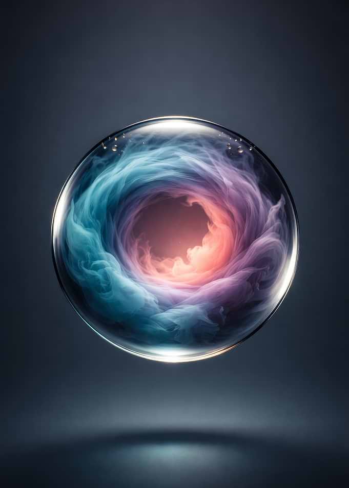 Abstract Swirling Nebula in a Sphere