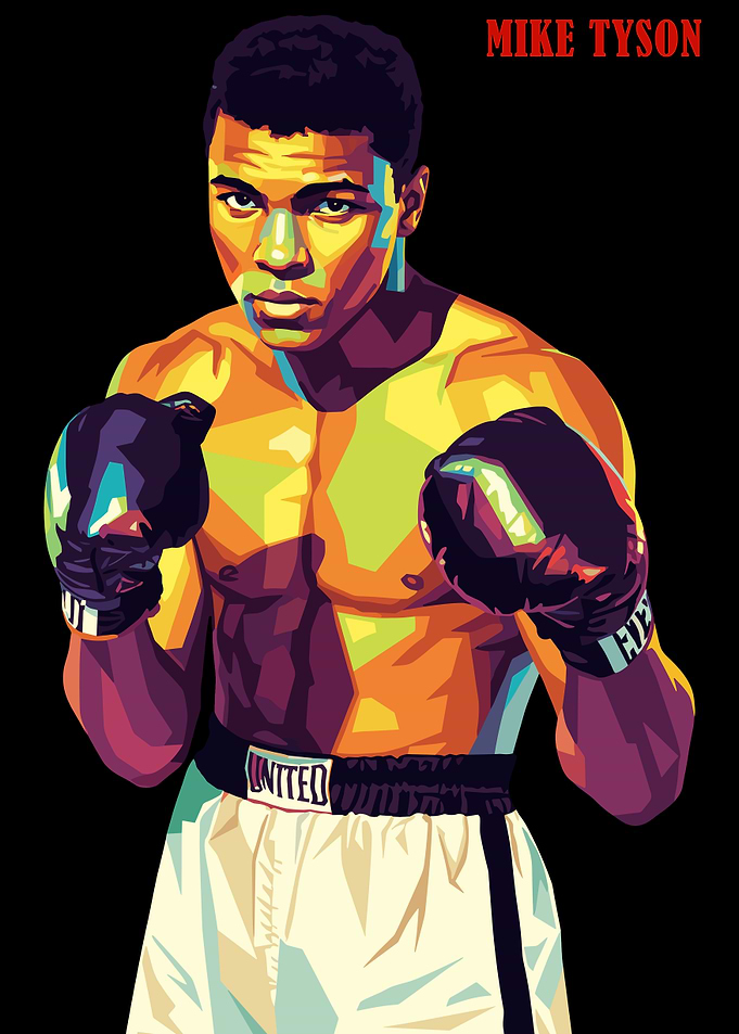 Mike Tyson Pop Art Portrait
