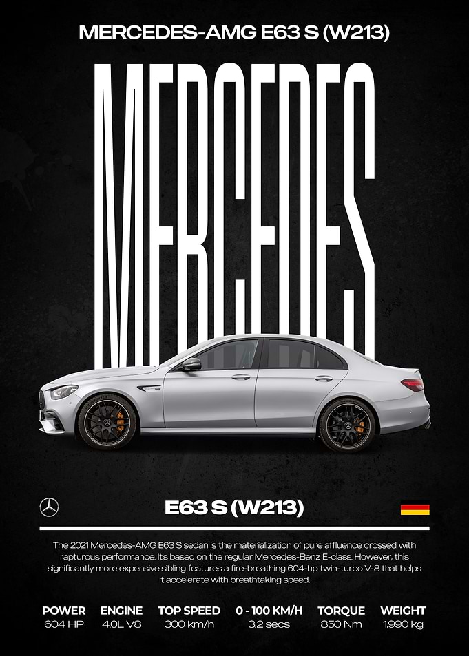 Mercedes-AMG E63 S (W213) Poster