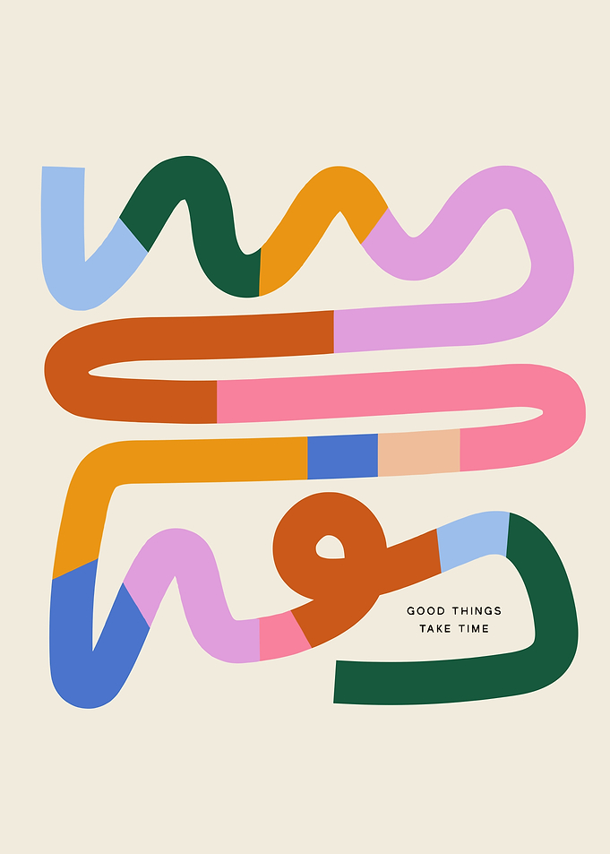Abstract Wavy Lines with Text