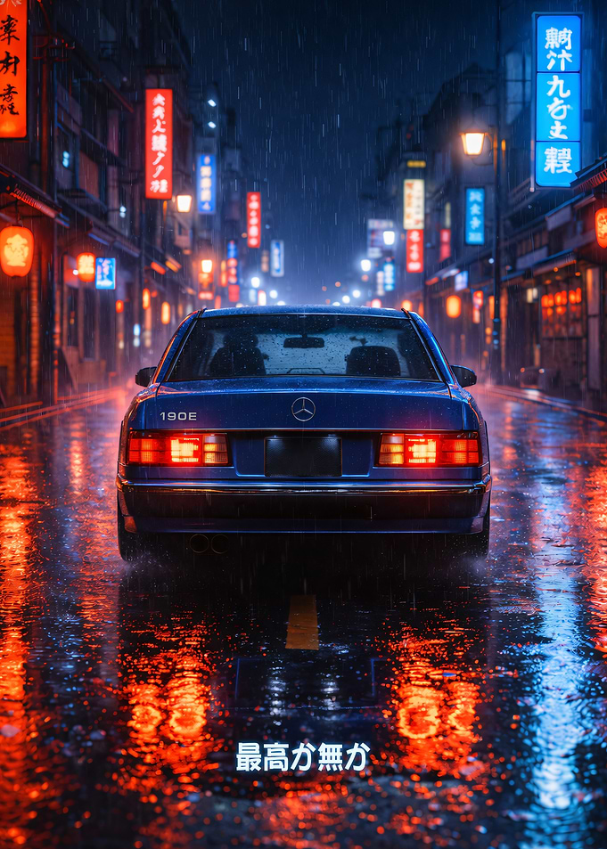 MB W201 190E in japanese city