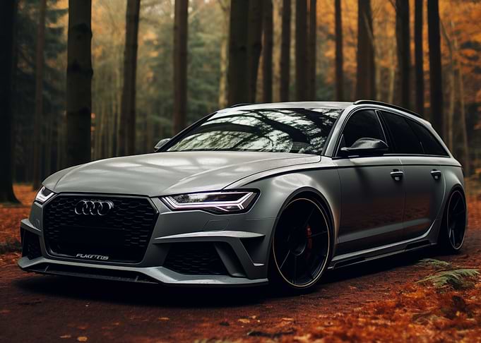 Audi RS6 in Autumn Forest